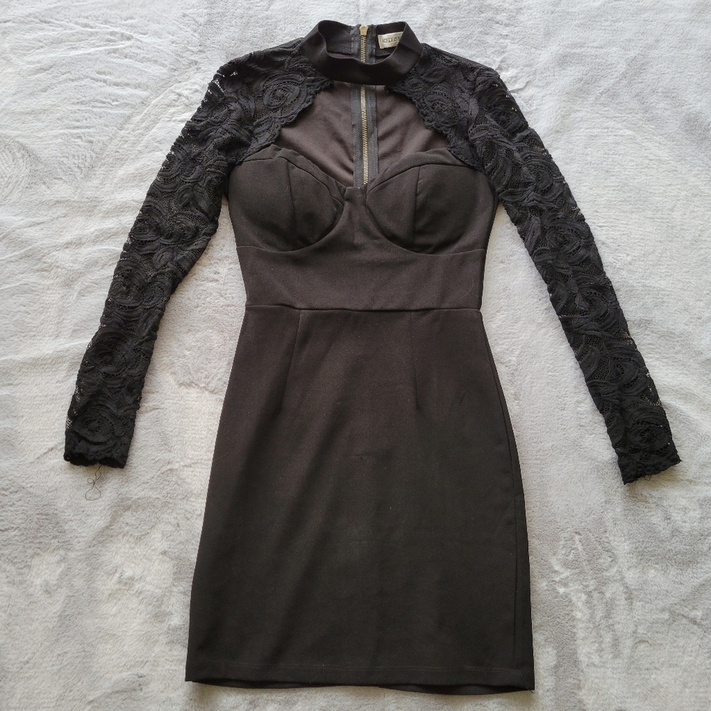 Black Lace cocktail mini dress